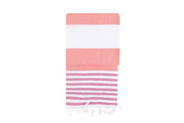 Mijölnir Sultan Toalla de playa fouta Fuchsia, White